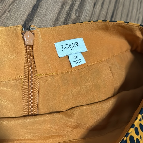Yellow and black polka dot J.Crew pleated midi skirt size 0 - Picture 3 of 6